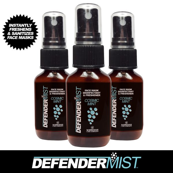 defender mist face mask sanitizer freshener by workman scientific